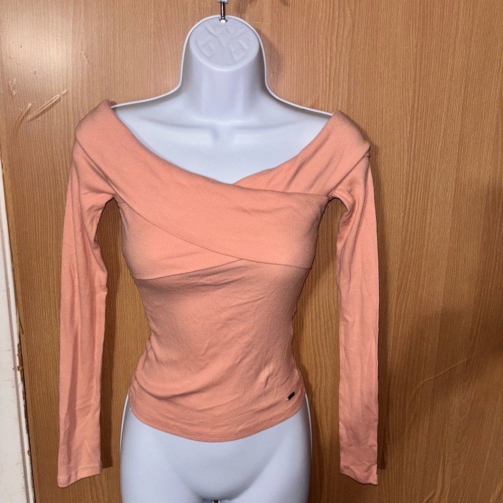 Hollister Peach Off-Shoulder Blouse